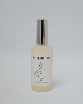 Hit the Lights non-toxic room spray bottle on a white background